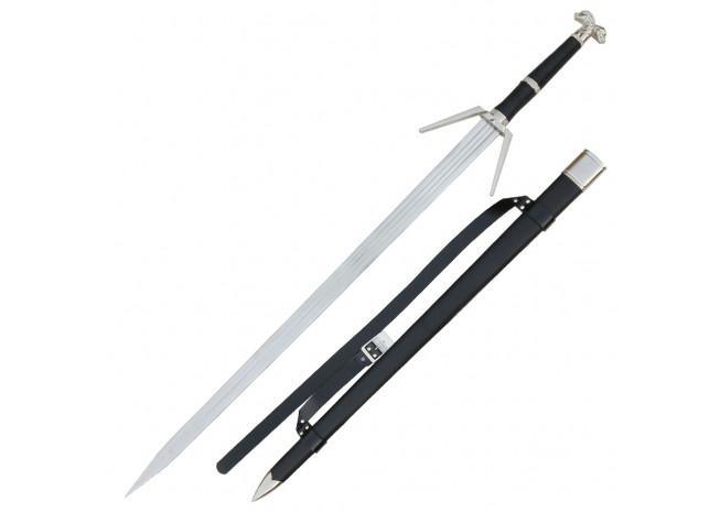 WITCHER Rivian Warrior Silver White Wolf Sword