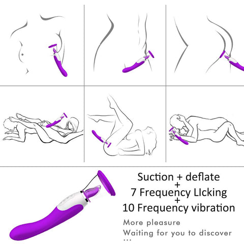 position of licking sucking vibrator
