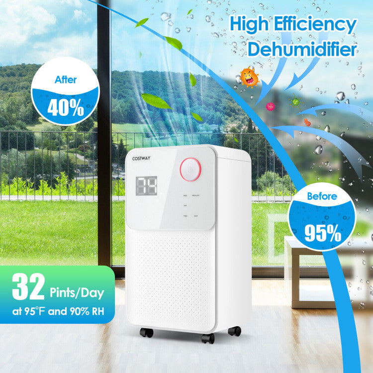 Environmentally Friendly: Our dehumidifier not only creates a comfortable living space but also contributes to a greener planet. With high efficiency and intelligent features, it's the ideal choice for energy-conscious consumers. Bring home the best in moisture control and enjoy a healthier environment.