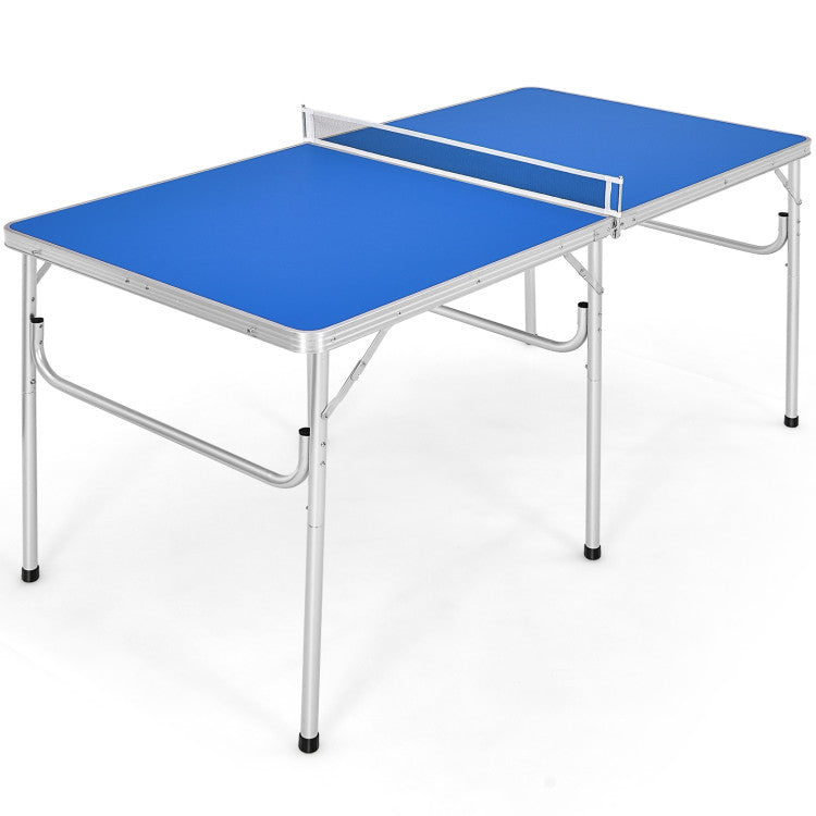 60 Inch Folding Tennis Ping Pong Table with Accessories