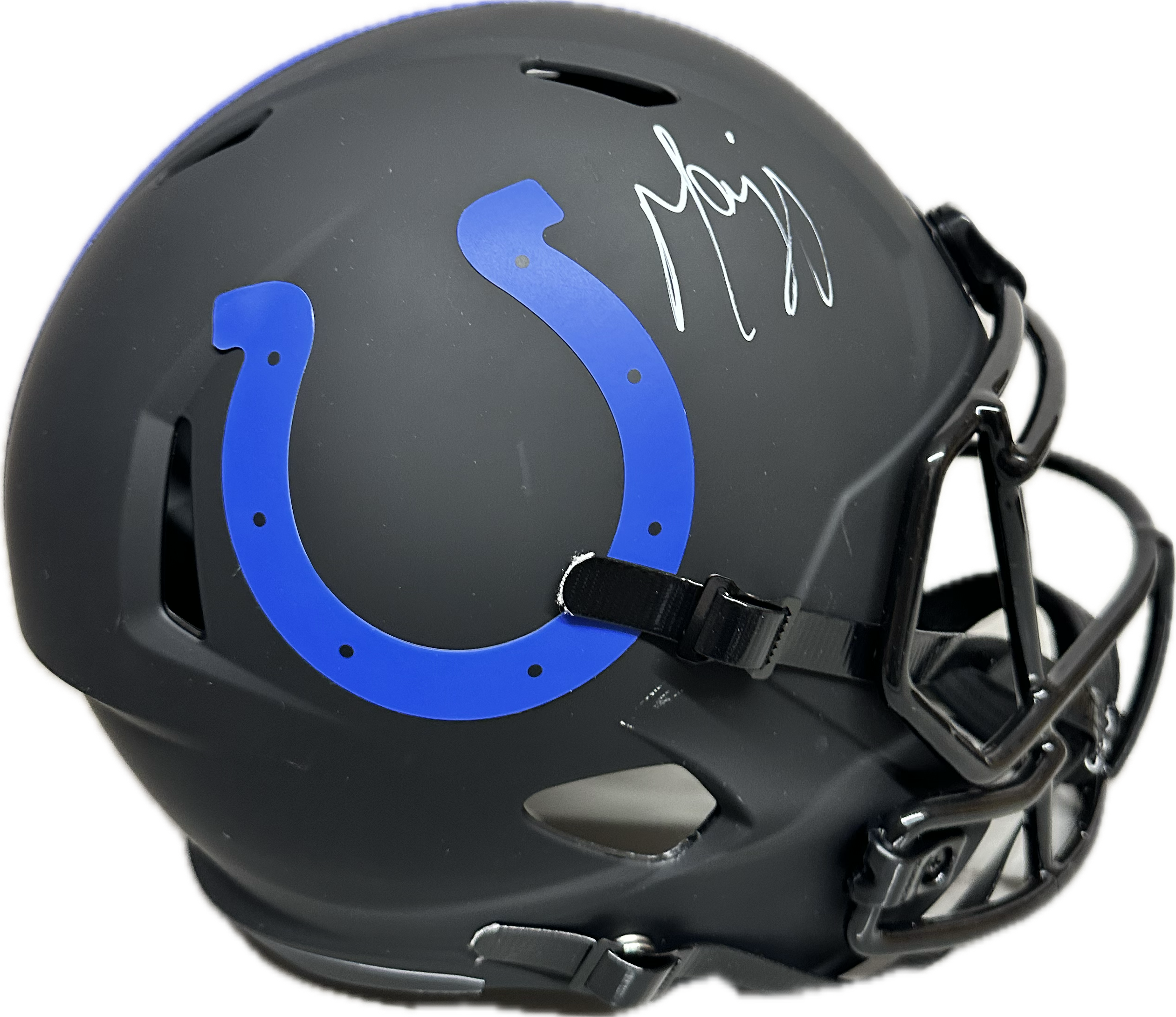 Marvin Harrison Indianapolis Eclipse Signed Full Size Football Helmet (JSA)