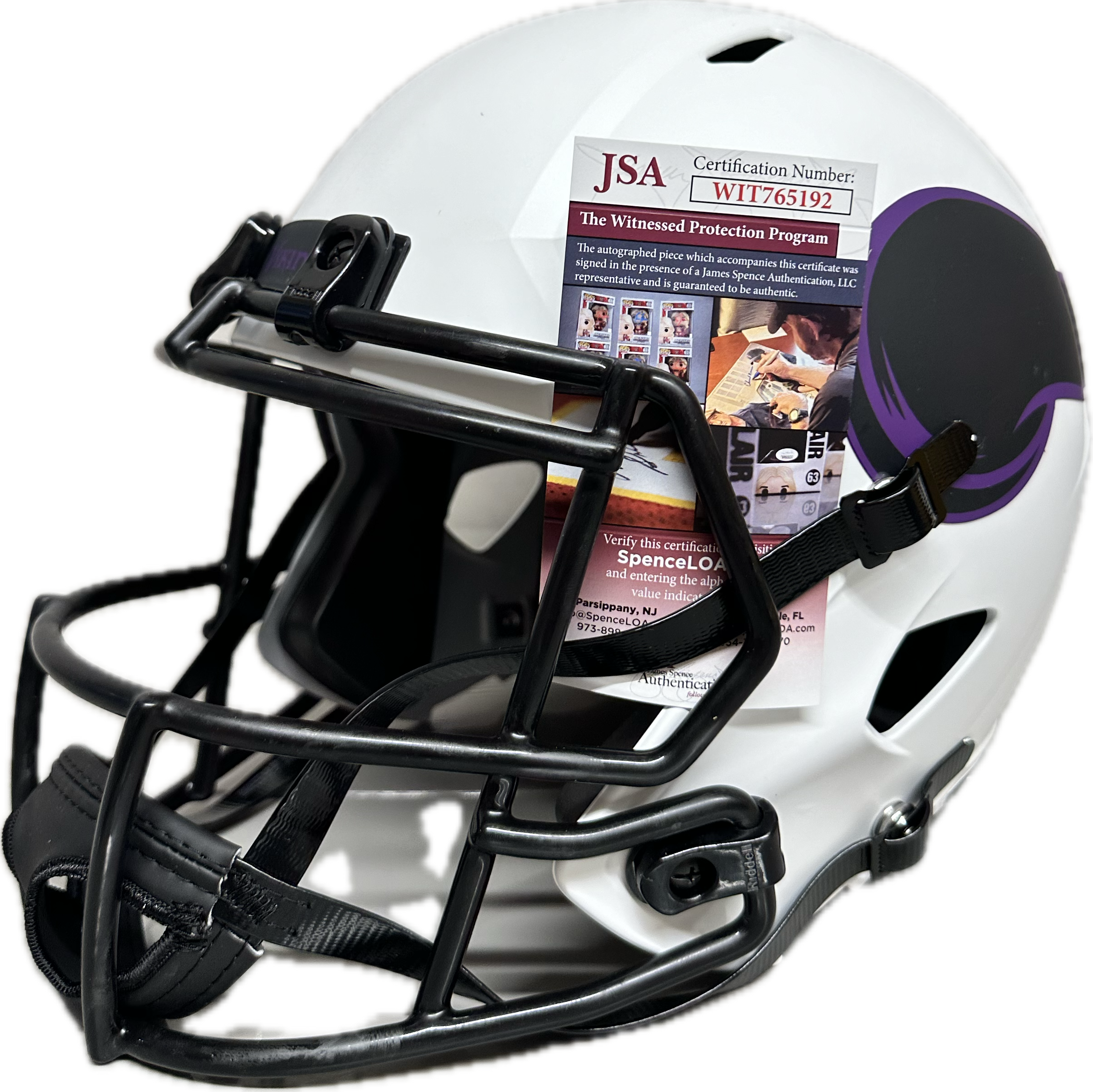 Randy Moss Minnesota Lunar Full Size Football Helmet (JSA)