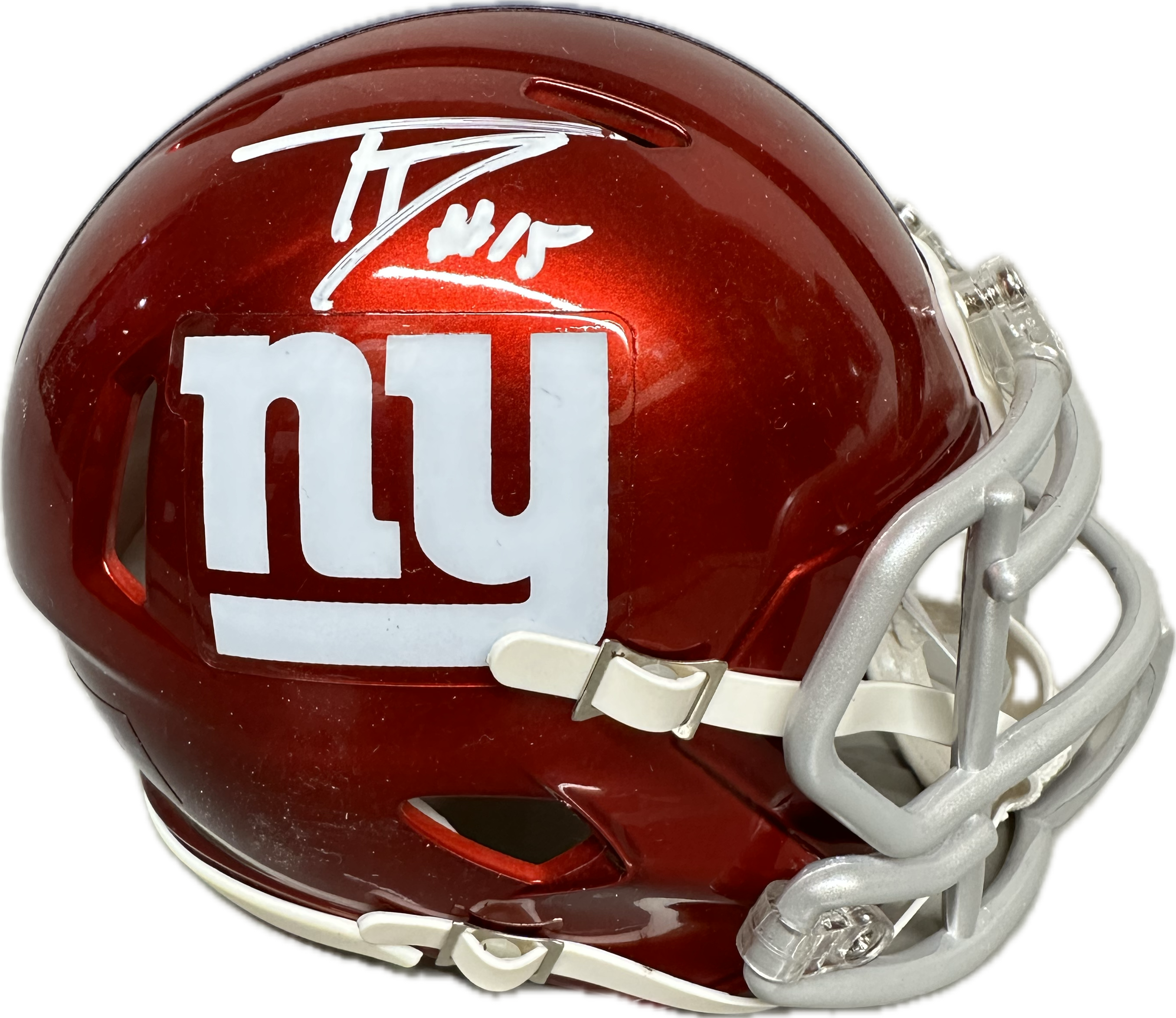Tommy DeVito Signed New York Speed Home Mini Football Helmet (PIA)