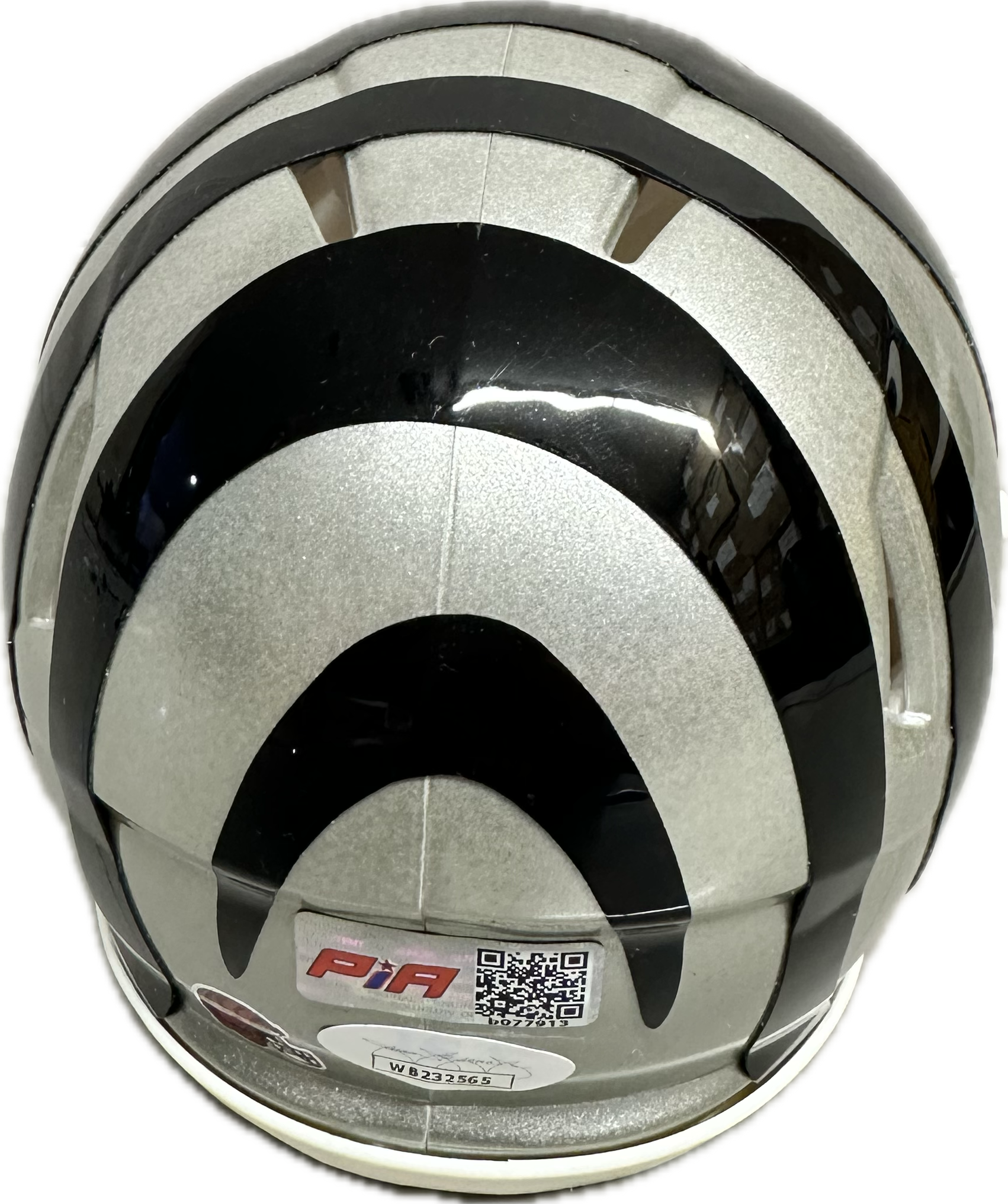 Joe Mixon Flash Cincinnati Grey Mini Football Helmet (PIA/JSA) Who Dey!!!