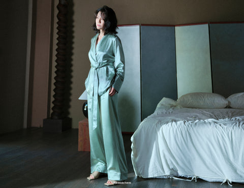 silk pajamas
