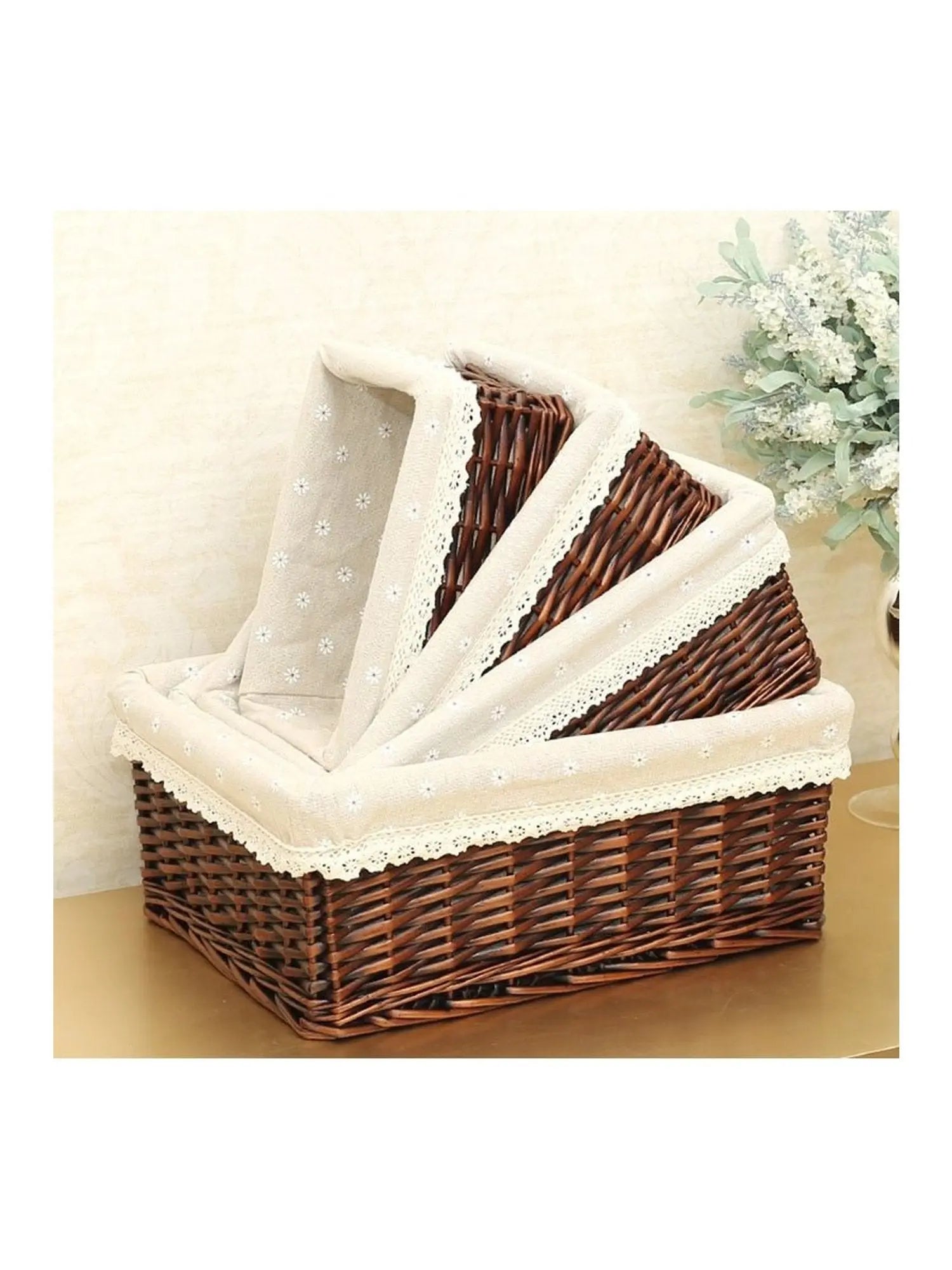 Handmade Rattan Storage Baskets by BearPaw - Eco-Friendly Wicker