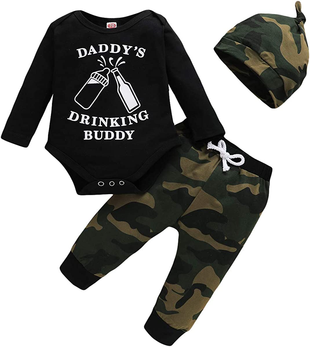 Newborn Baby Boy Clothes Camo Set