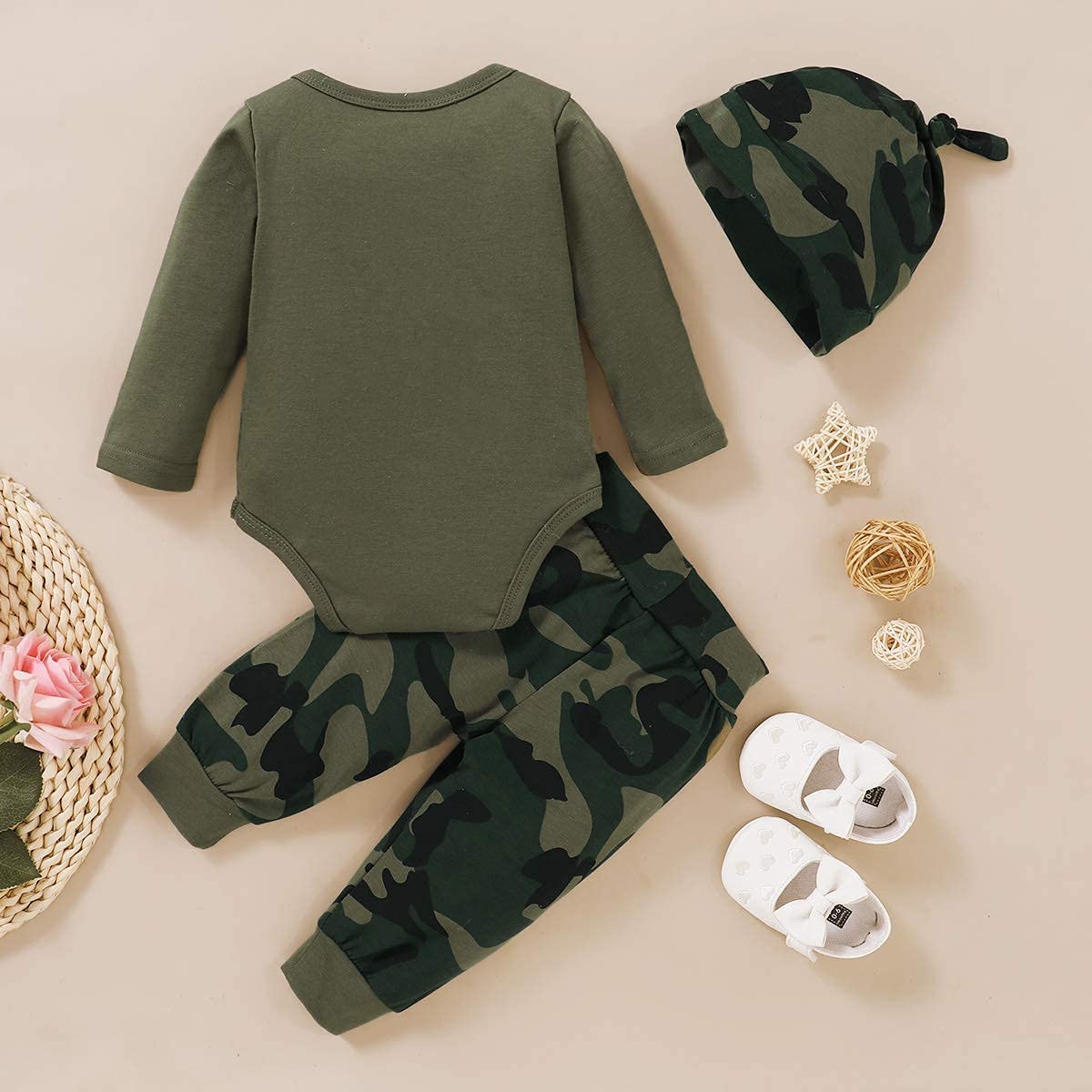 Newborn Baby Boy Clothes Camo Set