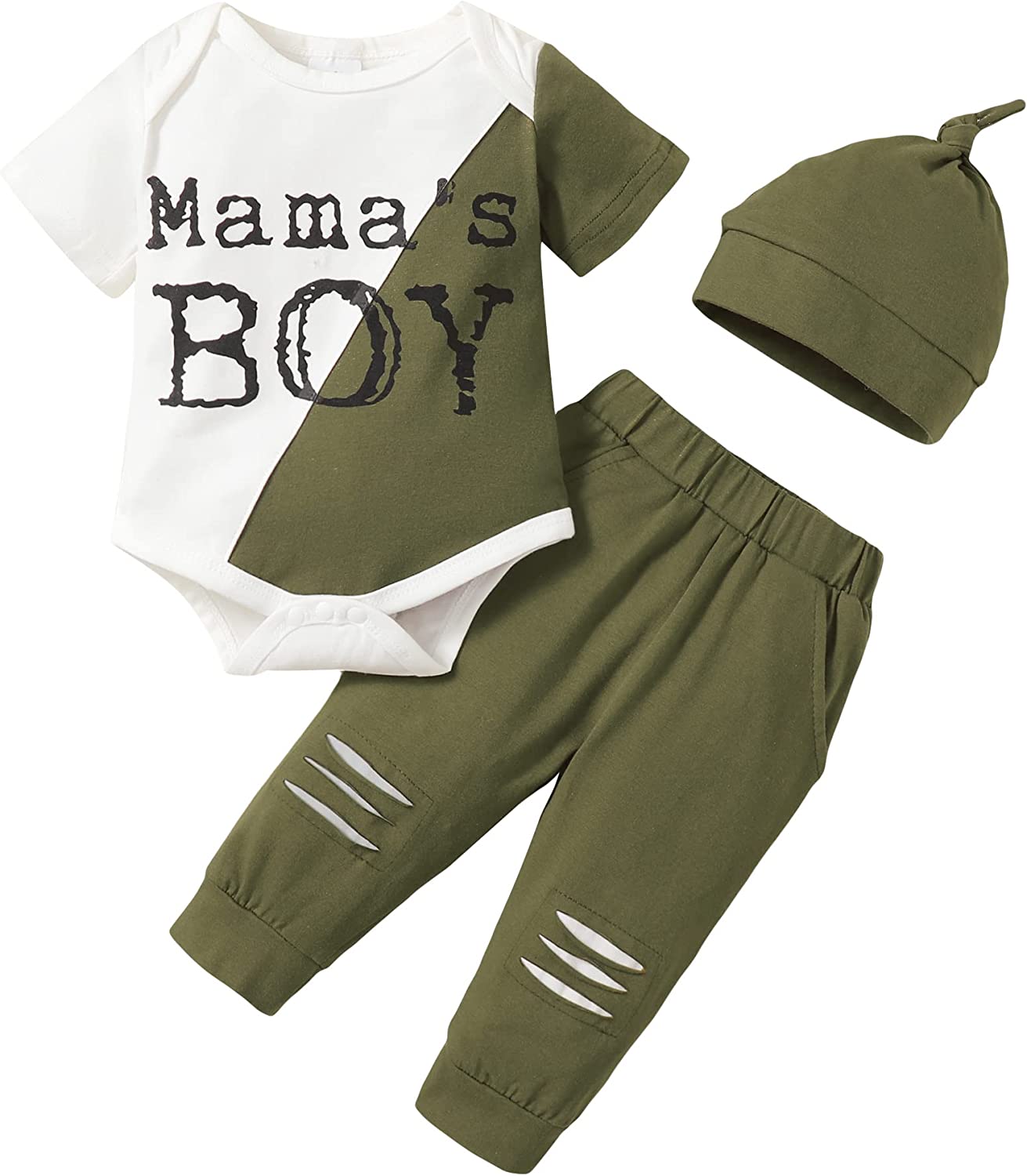 Newborn Baby Boy Clothes Camo Set