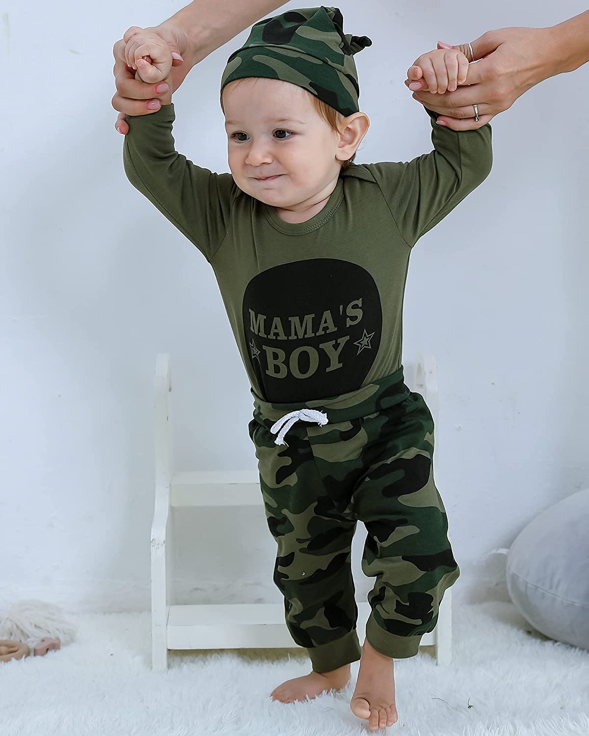 Newborn Baby Boy Clothes Camo Set