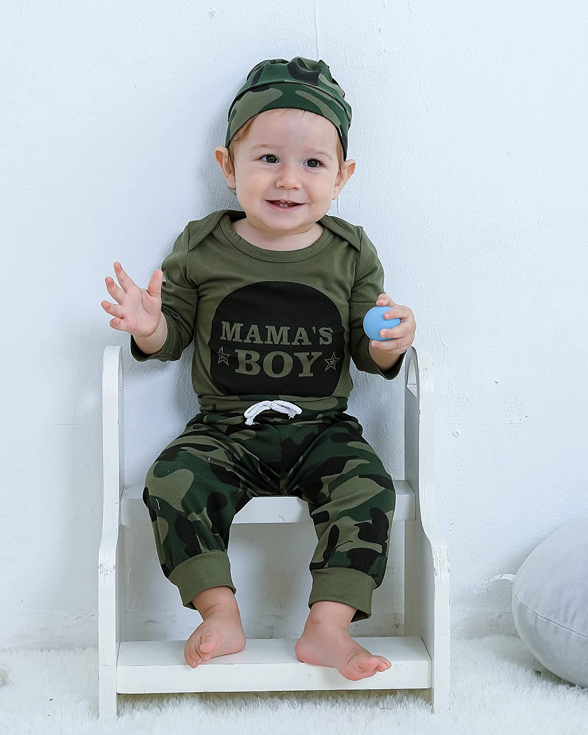 Newborn Baby Boy Clothes Camo Set