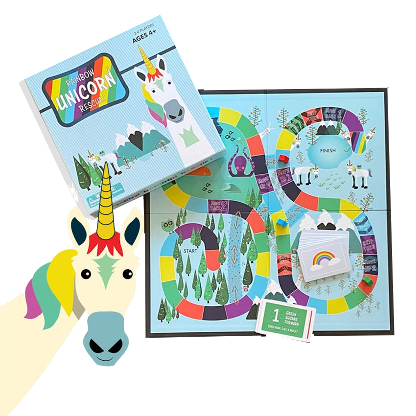 Rainbow Unicorn Rescue Board Game