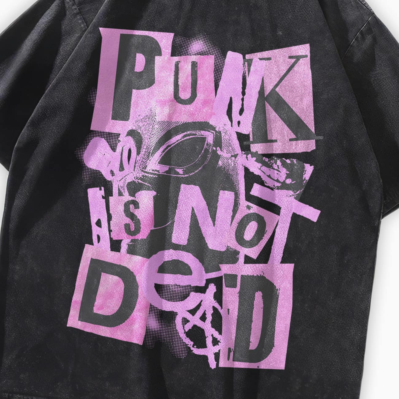 Punkstar Oversized Washed Graphic T-Shirt