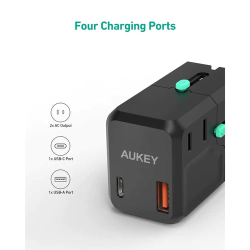 Aukey PA-TA05 Union One Series Multi-Functional Travel Adapter