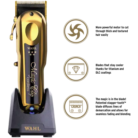 Wahl 8148-700 5-Star Gold Cordless Magic Clip Cordless Stand Limited Edition NEW