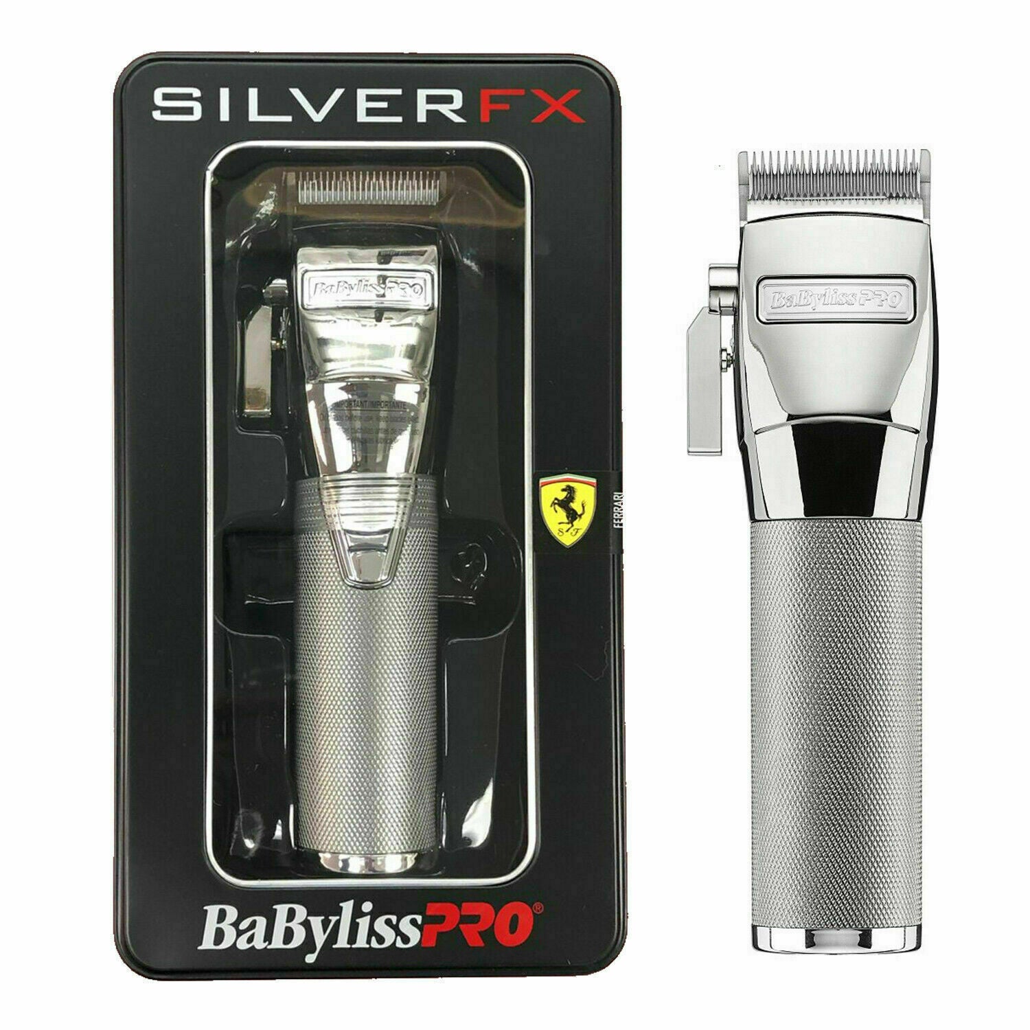 Babyliss Pro FX870S SILVERFX Cord/Cordless Clipper Ferrari Engine