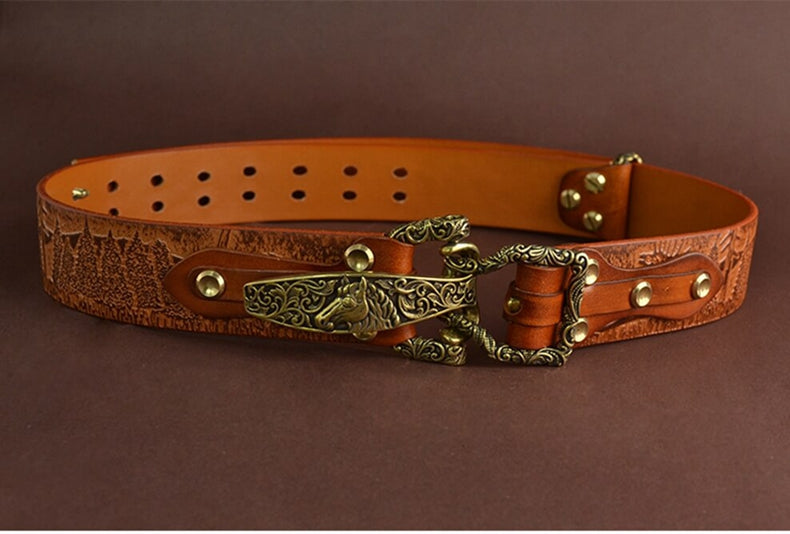 vintage leather belt mens