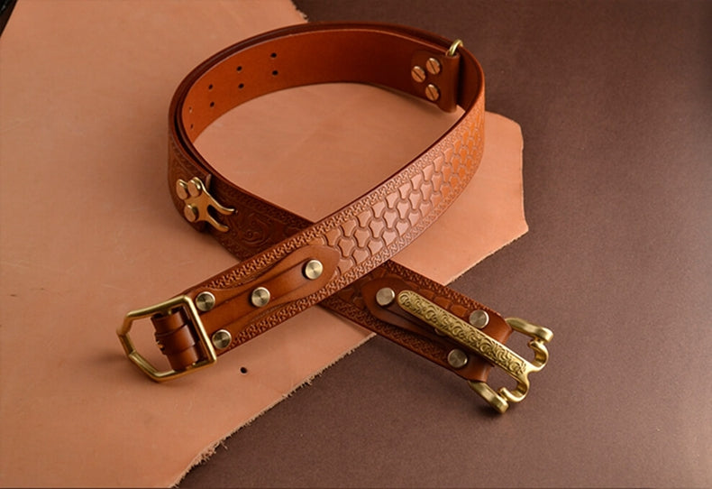 handmade leather belts western