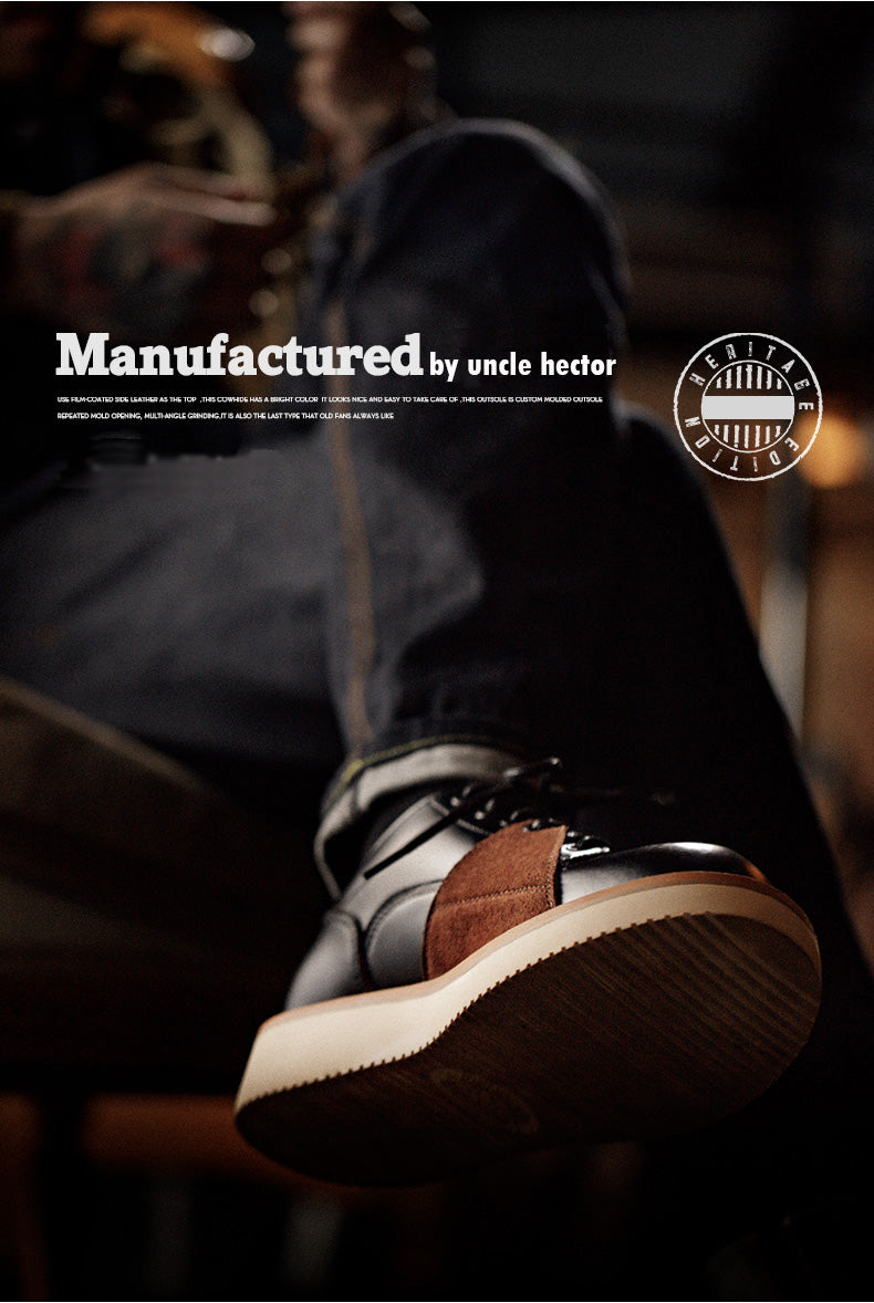 Les chaussures de travail décontractées avec une forme de jeans ont été polies à plusieurs reprises pour assurer une sensation de pied confortable et une esthétique composite.