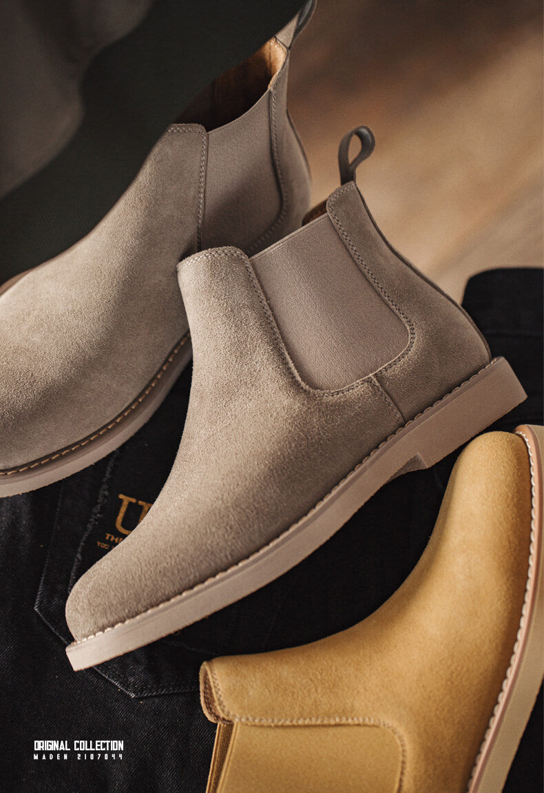 Chelsea Boots menn semsket