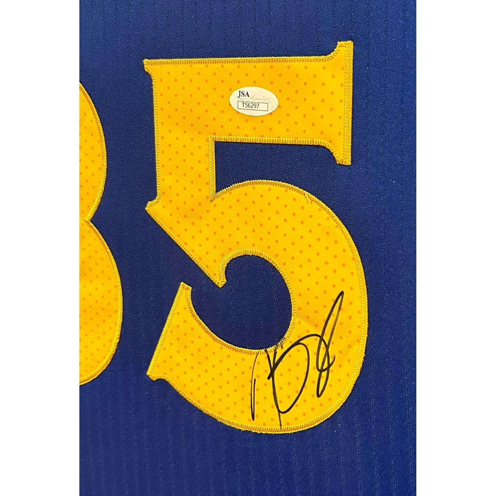 Kevin Durant Framed Signed Jersey Autographed Golden State Warriors JSA