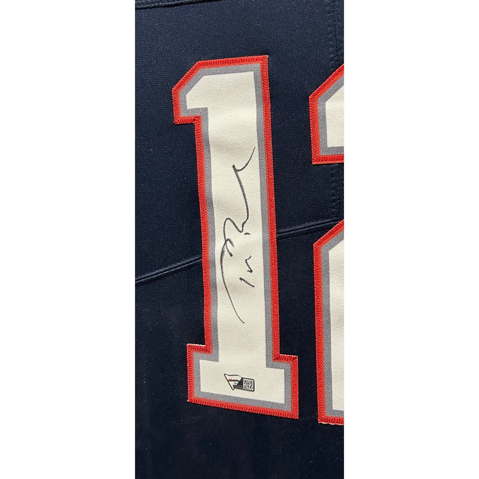 Tom Brady Framed Signed Blue Jersey Fanatics New England Patriots Autographed