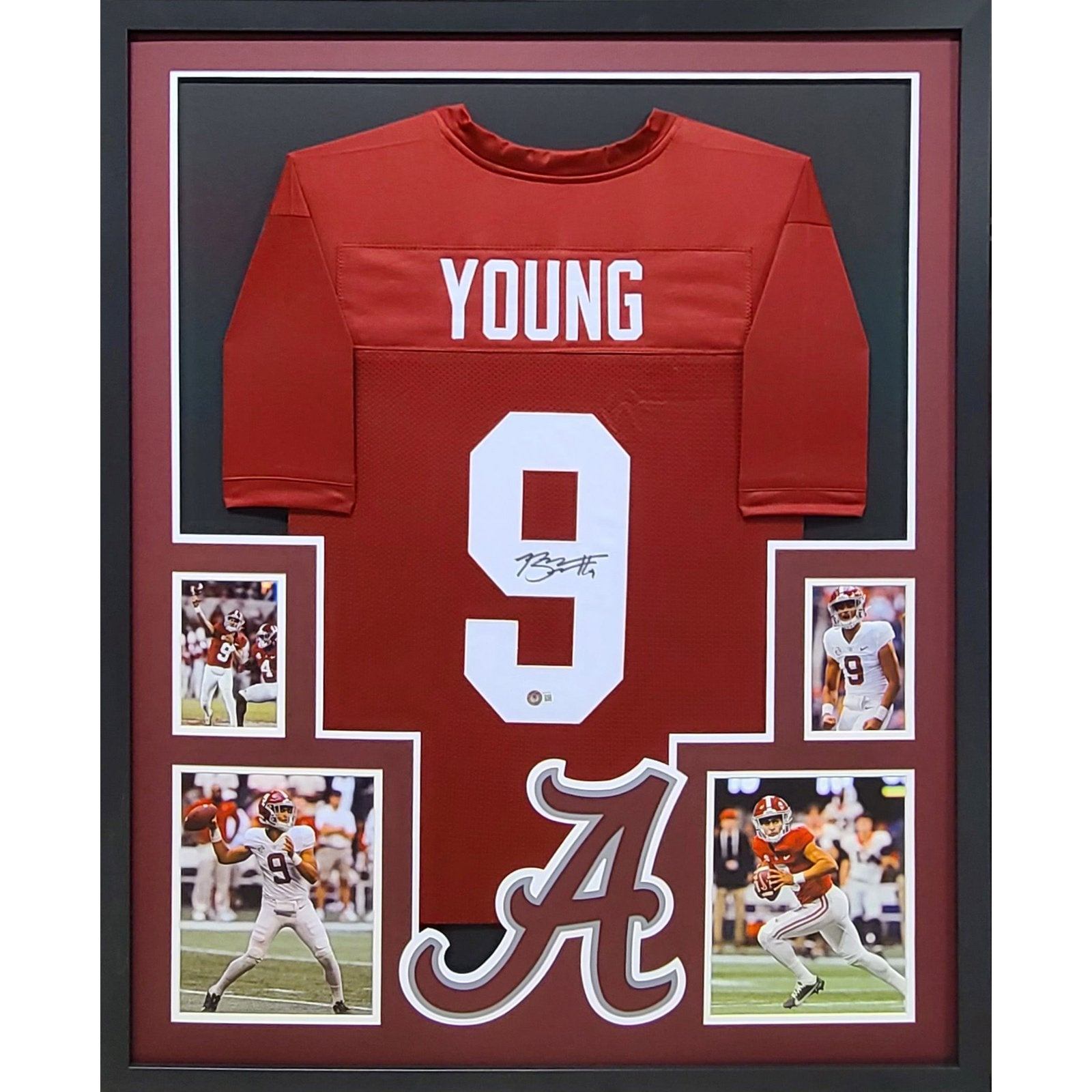 Bryce Young Framed Signed Jersey Beckett Autographed Alabama MB4