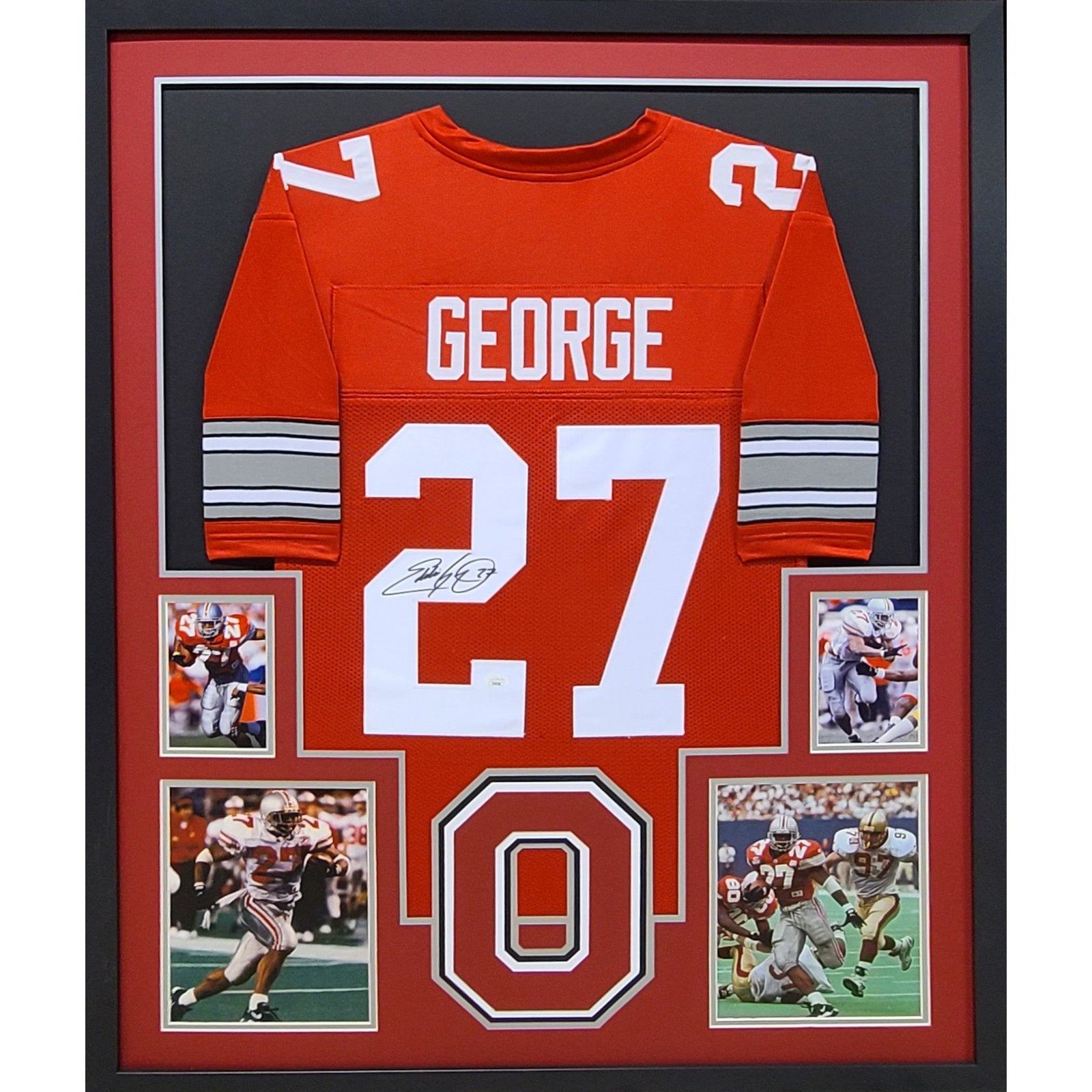 Troy Smith & Eddie George Custom Listing Ohio State Framed Jerseys