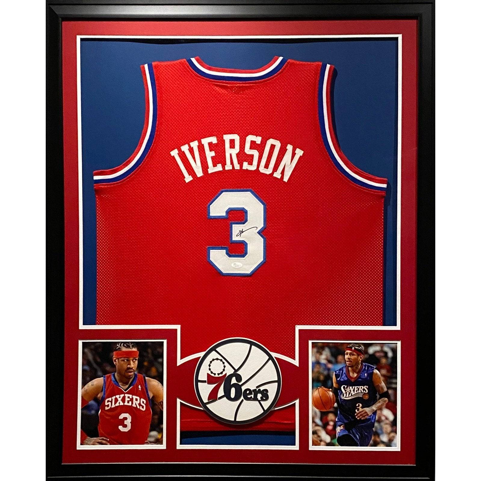 Allen Iverson Framed Jersey JSA Autographed Signed Philadelphia 76ers