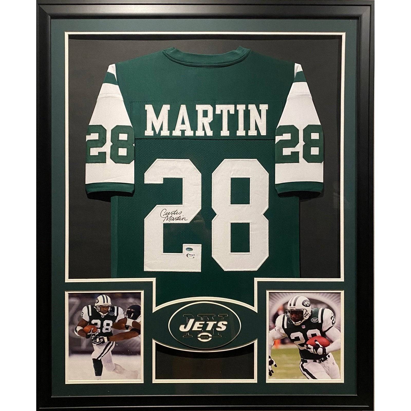 Curtis Martin Framed Jersey PSA/DNA Autographed Signed New York Jets Pitt