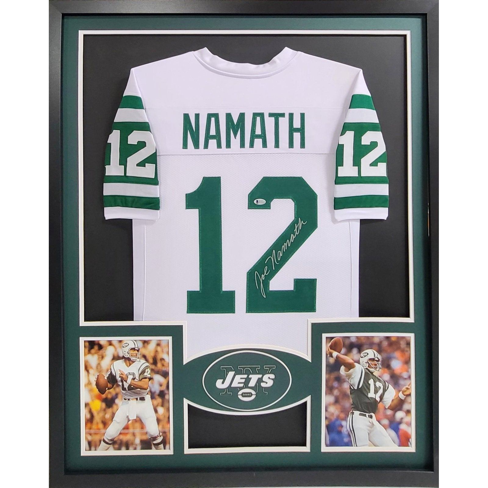 Joe Namath Framed Signed New York Jets Jersey Beckett Autographed