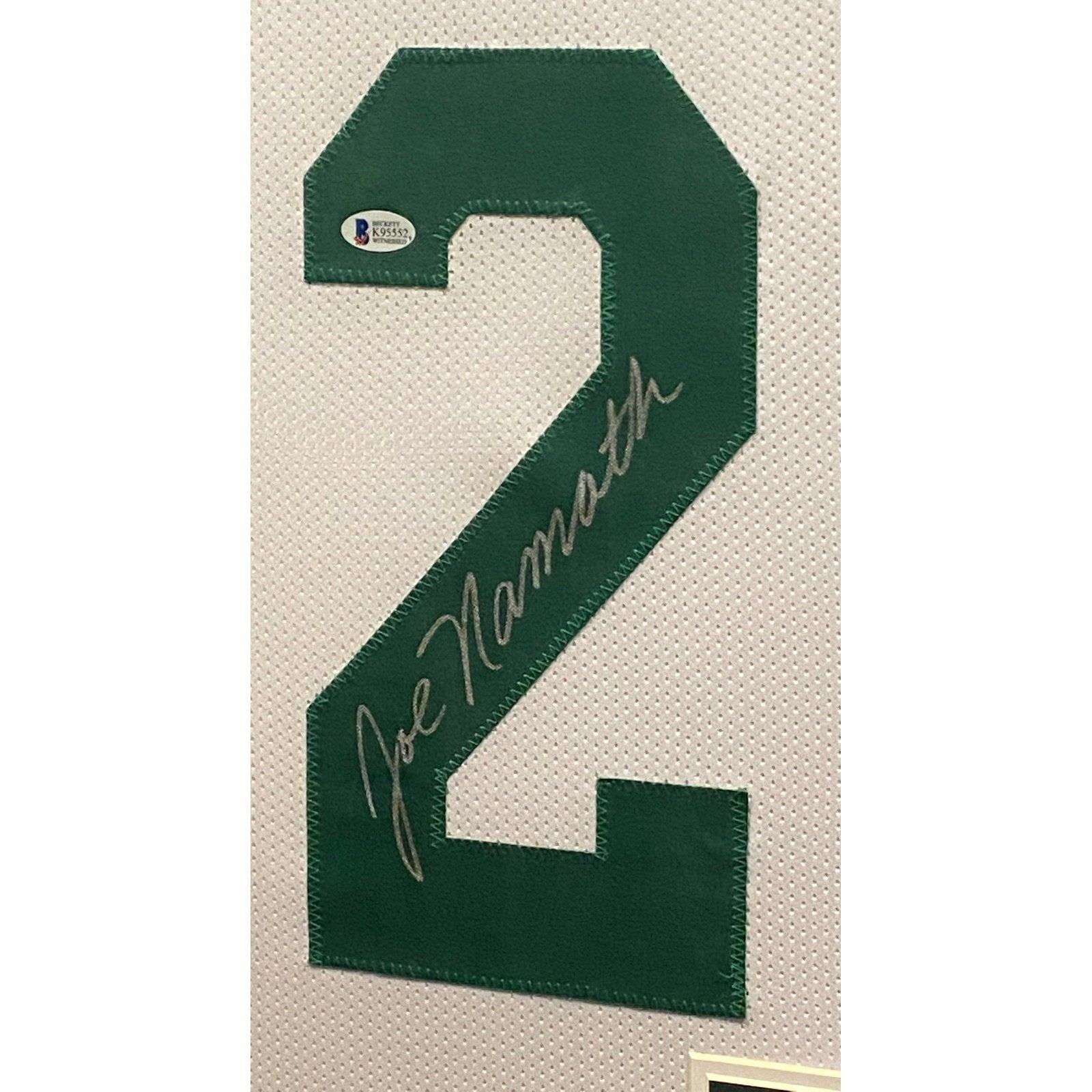 Joe Namath Framed Signed New York Jets Jersey Beckett Autographed