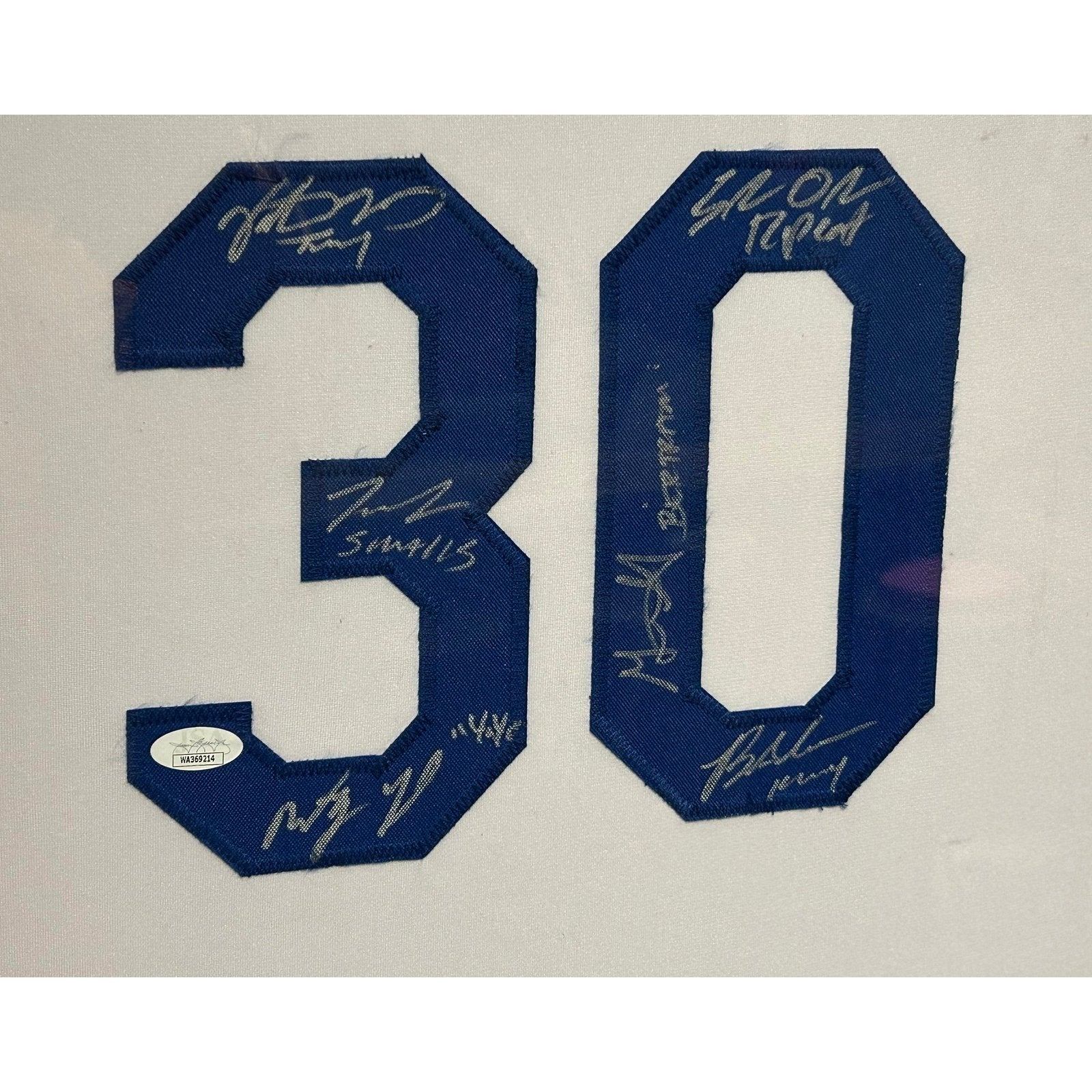 The Sandlot Framed Signed Jersey JSA Autographed by 6 Cast Members