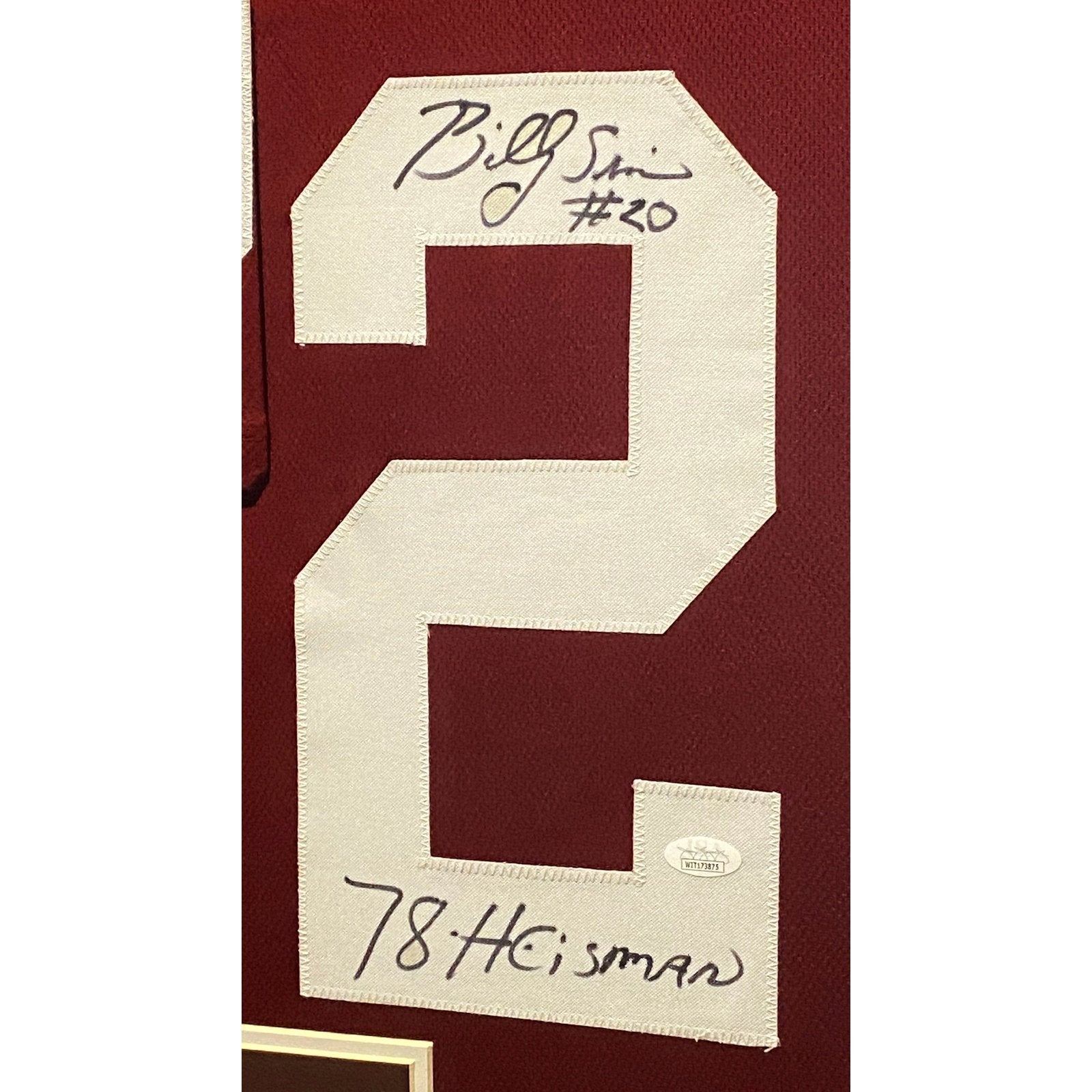 Billy Sims Signed Framed Jersey JSA Autographed Oklahoma Sooners Heisman