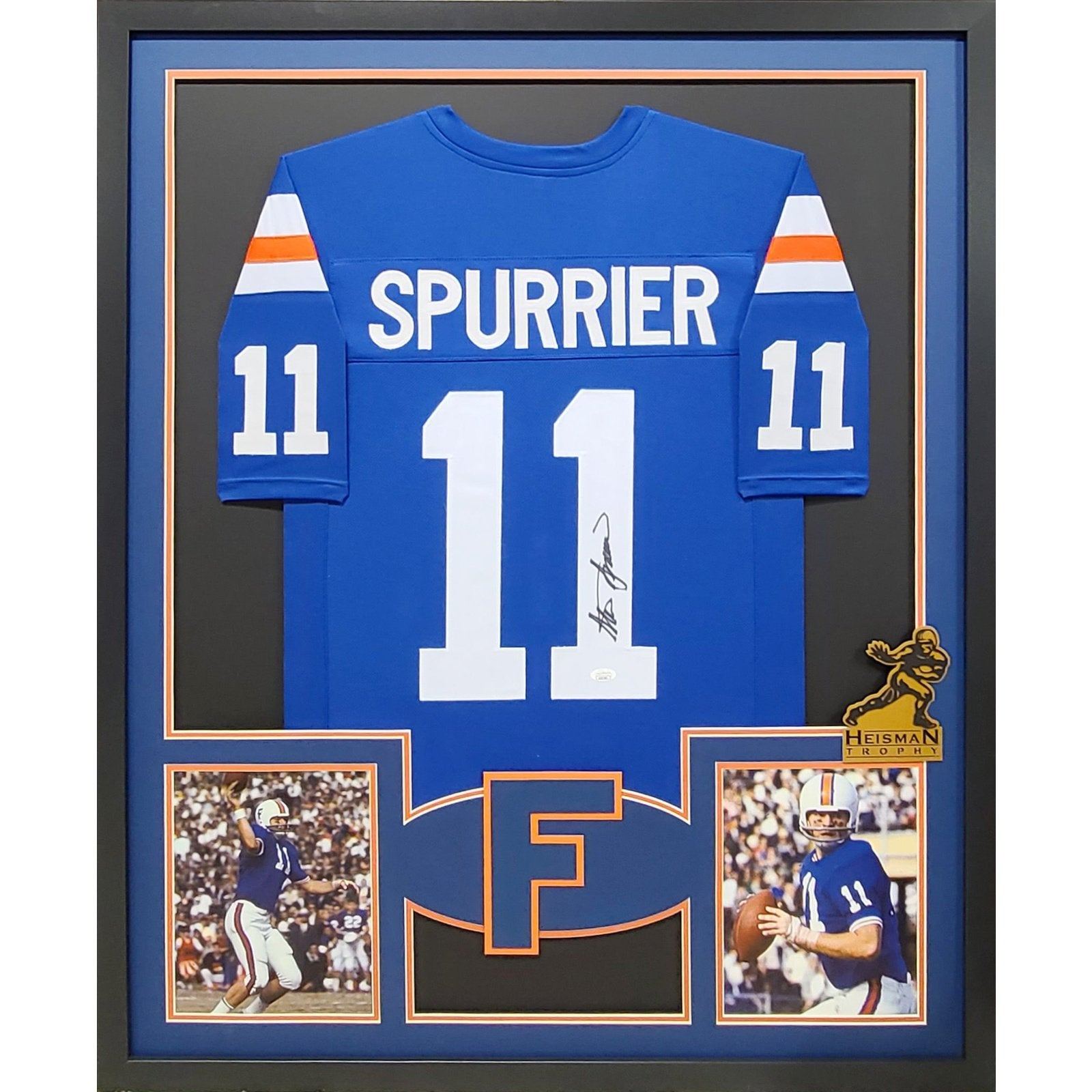 Steve Spurrier Framed Signed Jersey JSA Autographed Florida Gators Heisman