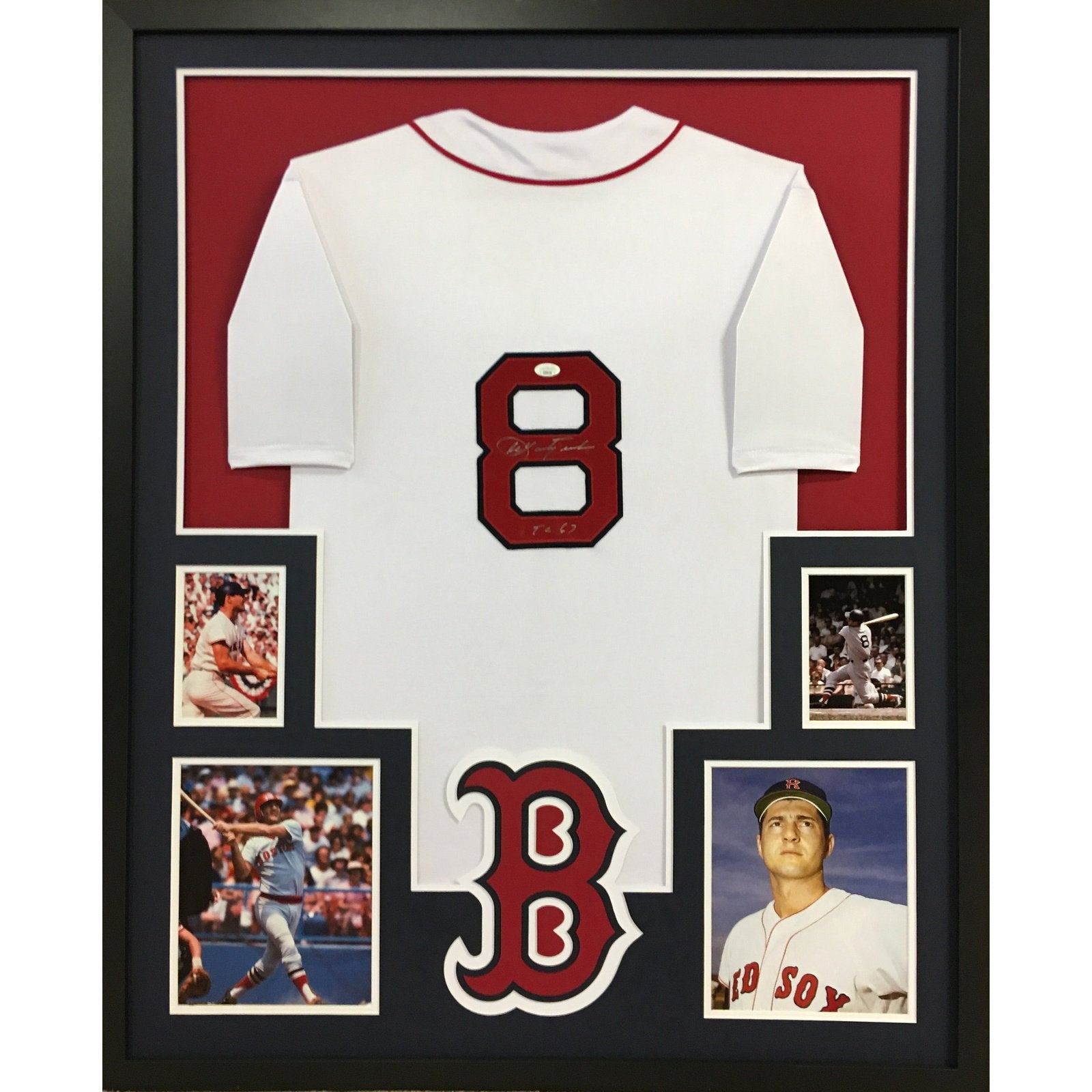 Carl Yastrzemski Signed Framed Jersey JSA Autographed Boston Red Sox