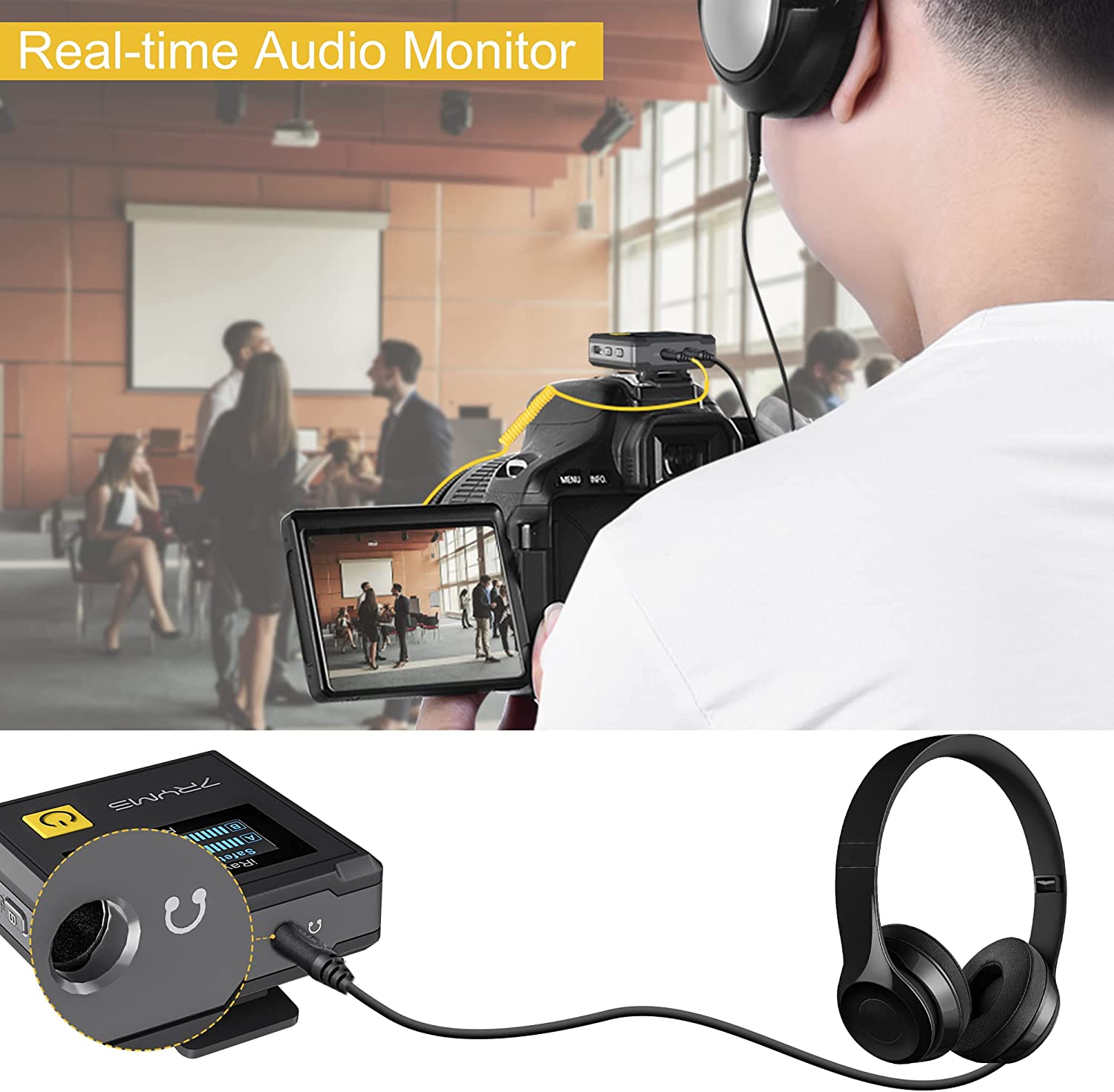 7RYMS iRAY DW20 PRO 2.4G Global Free frequency Dual Wireless Lapel Microphone -7