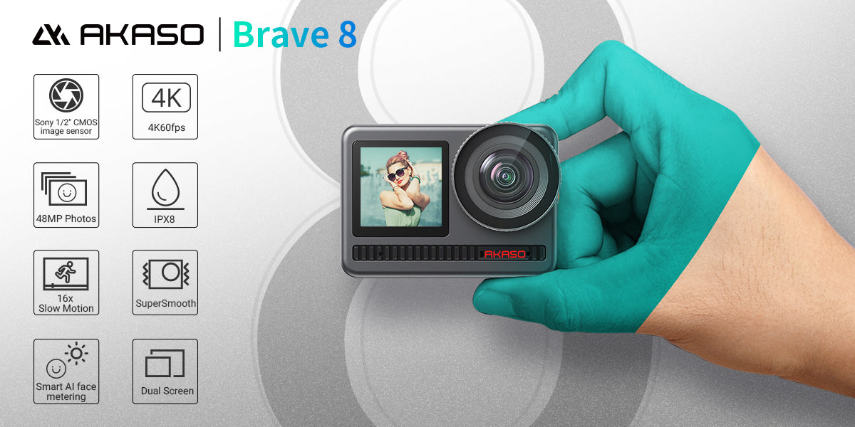 AKASO Brave 8 Dual Color Screens Action Camera