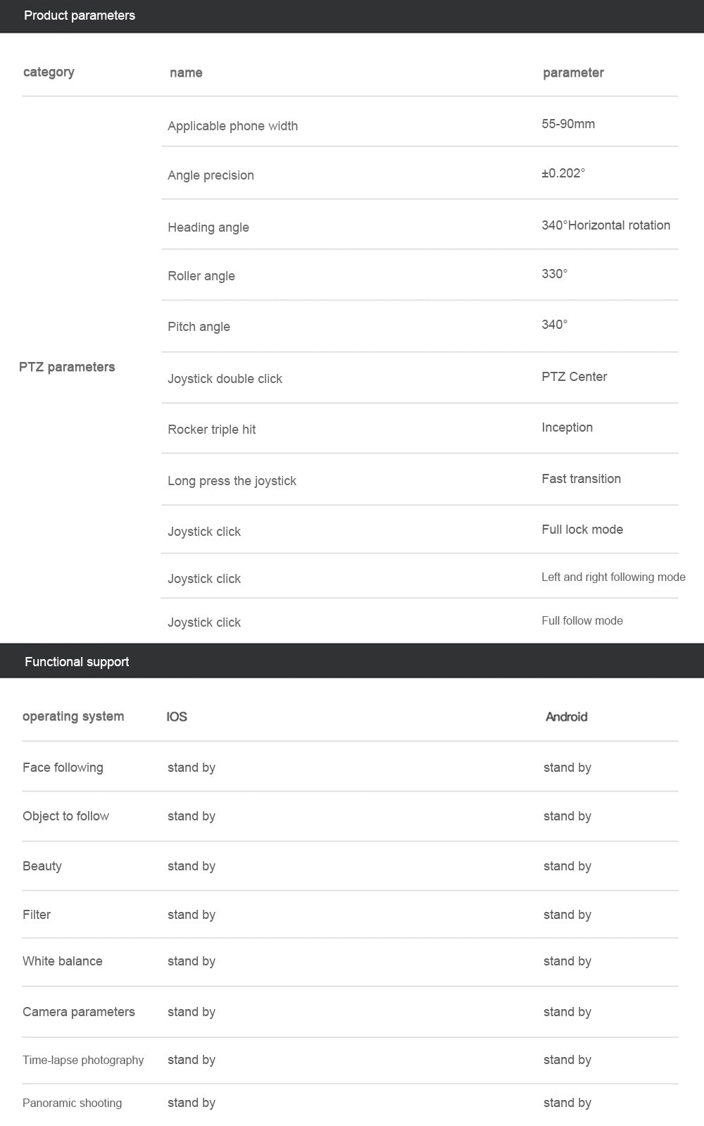 Aochuan Smart XR-specification