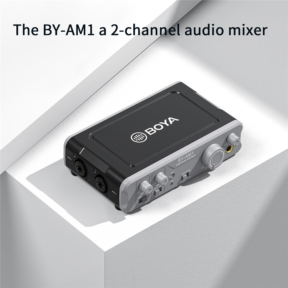 BOYA BY-AM1 Dual-Channel Audio Mixer USB Audio