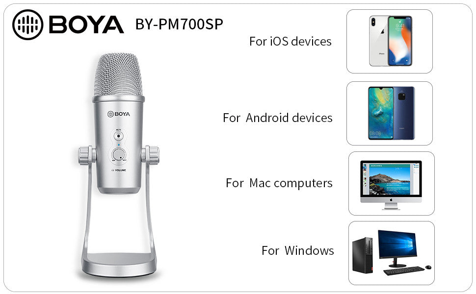 BOYA BY-PM700SP Condenser USB Microphone