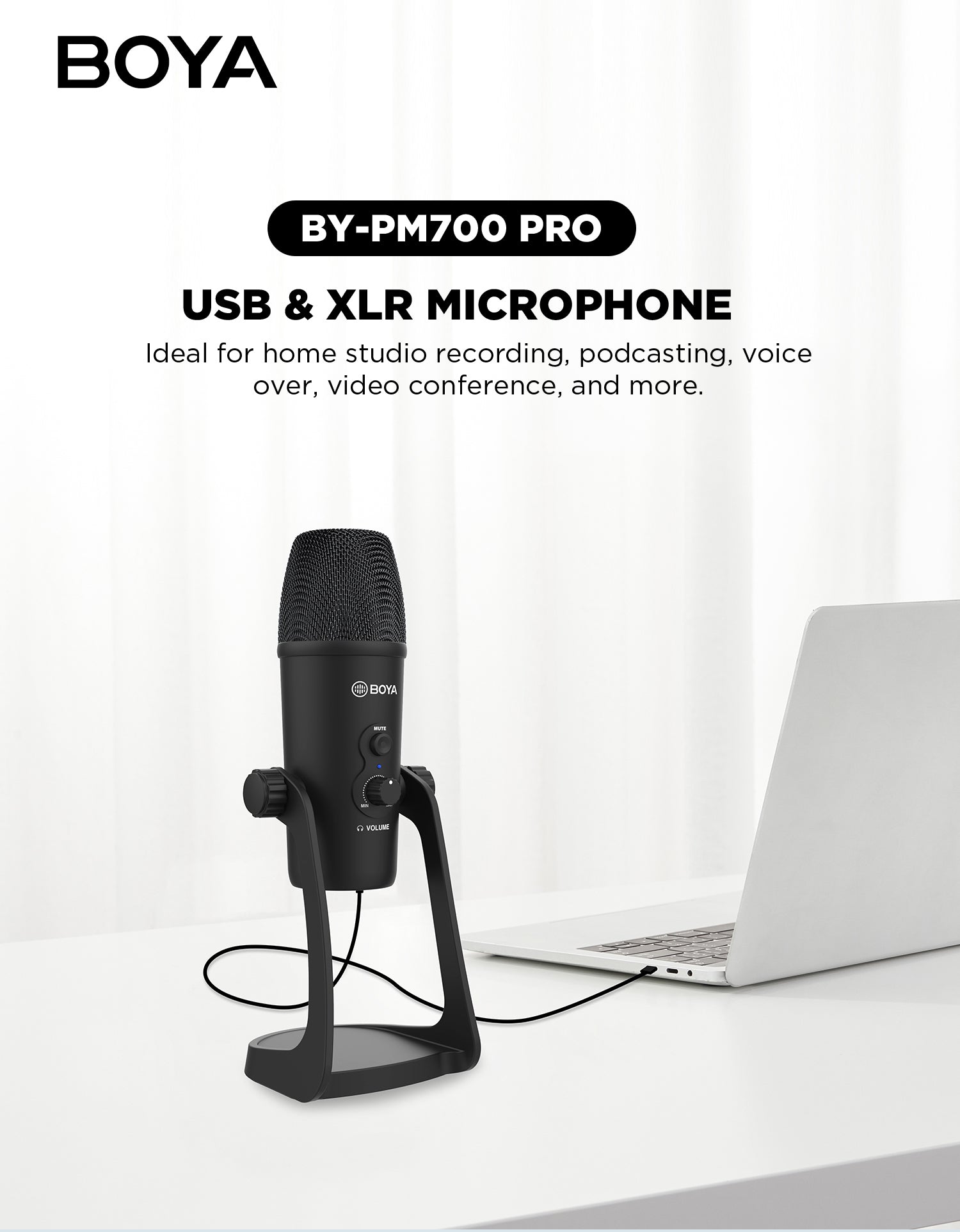 BOYA BY-PM700 Pro USB & XLR Professional Mic For Vlogging