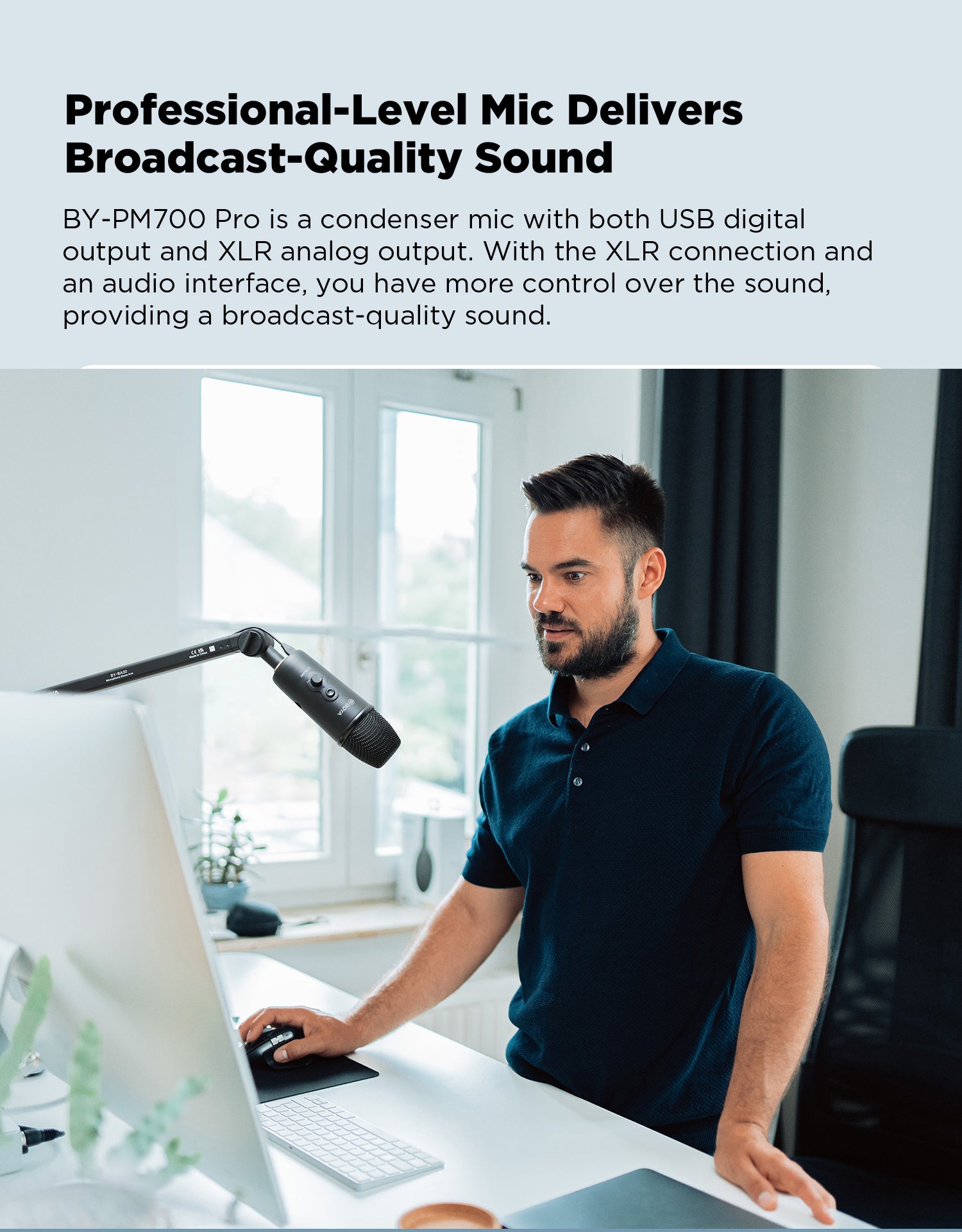 BOYA BY-PM700 Pro USB & XLR Professional Mic For Vlogging