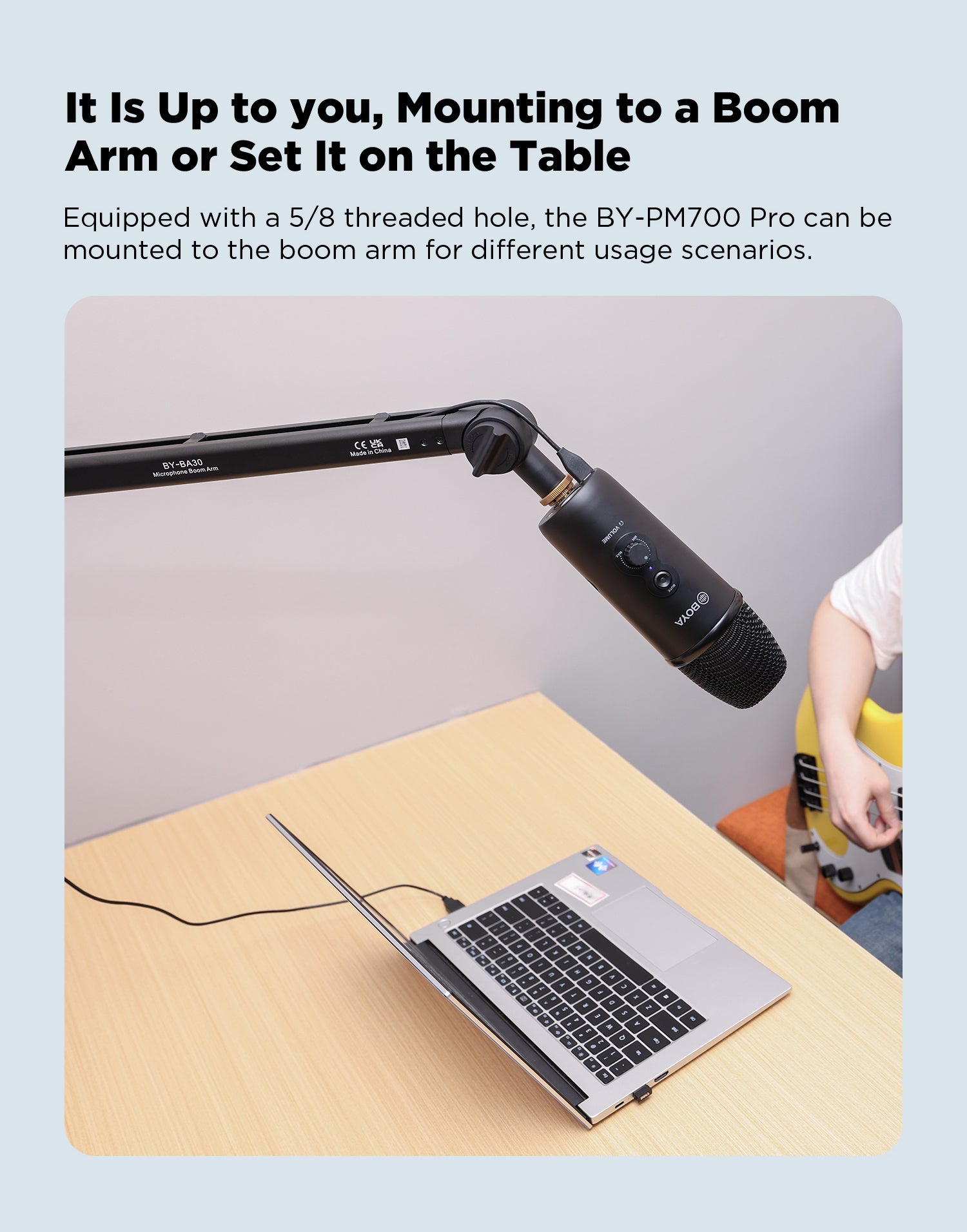 BOYA BY-PM700 Pro USB & XLR Professional Mic For Vlogging