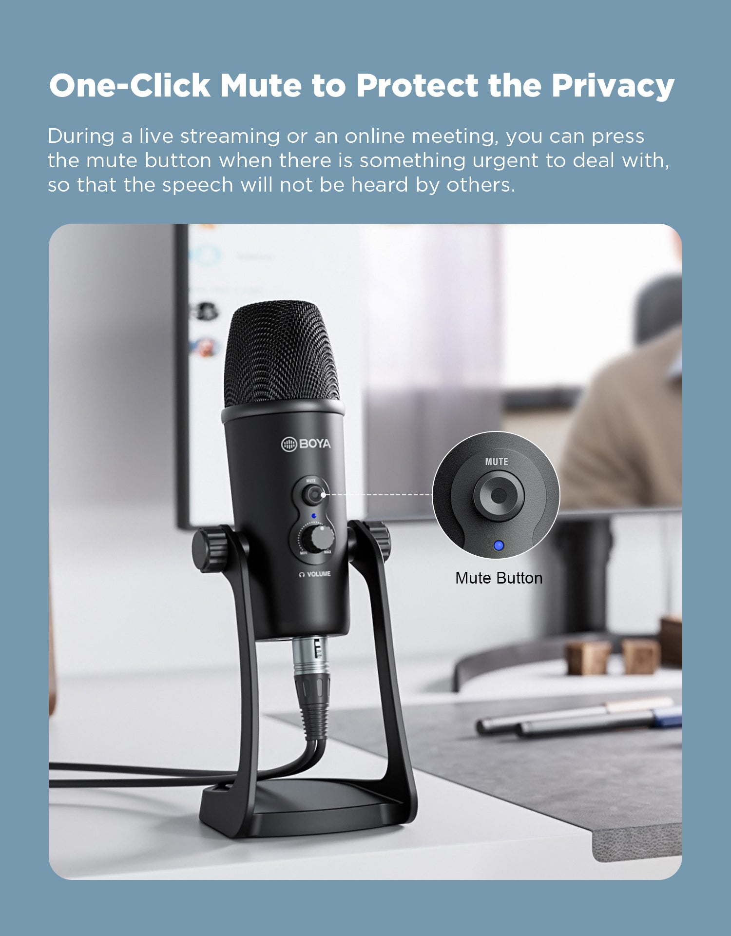 BOYA BY-PM700 Pro USB & XLR Professional Mic For Vlogging