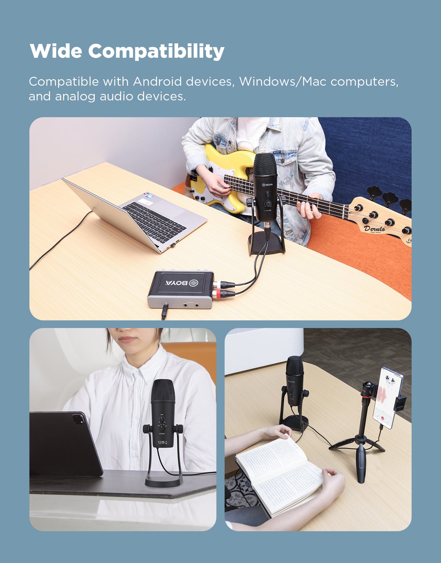 BOYA BY-PM700 Pro USB & XLR Professional Mic For Vlogging