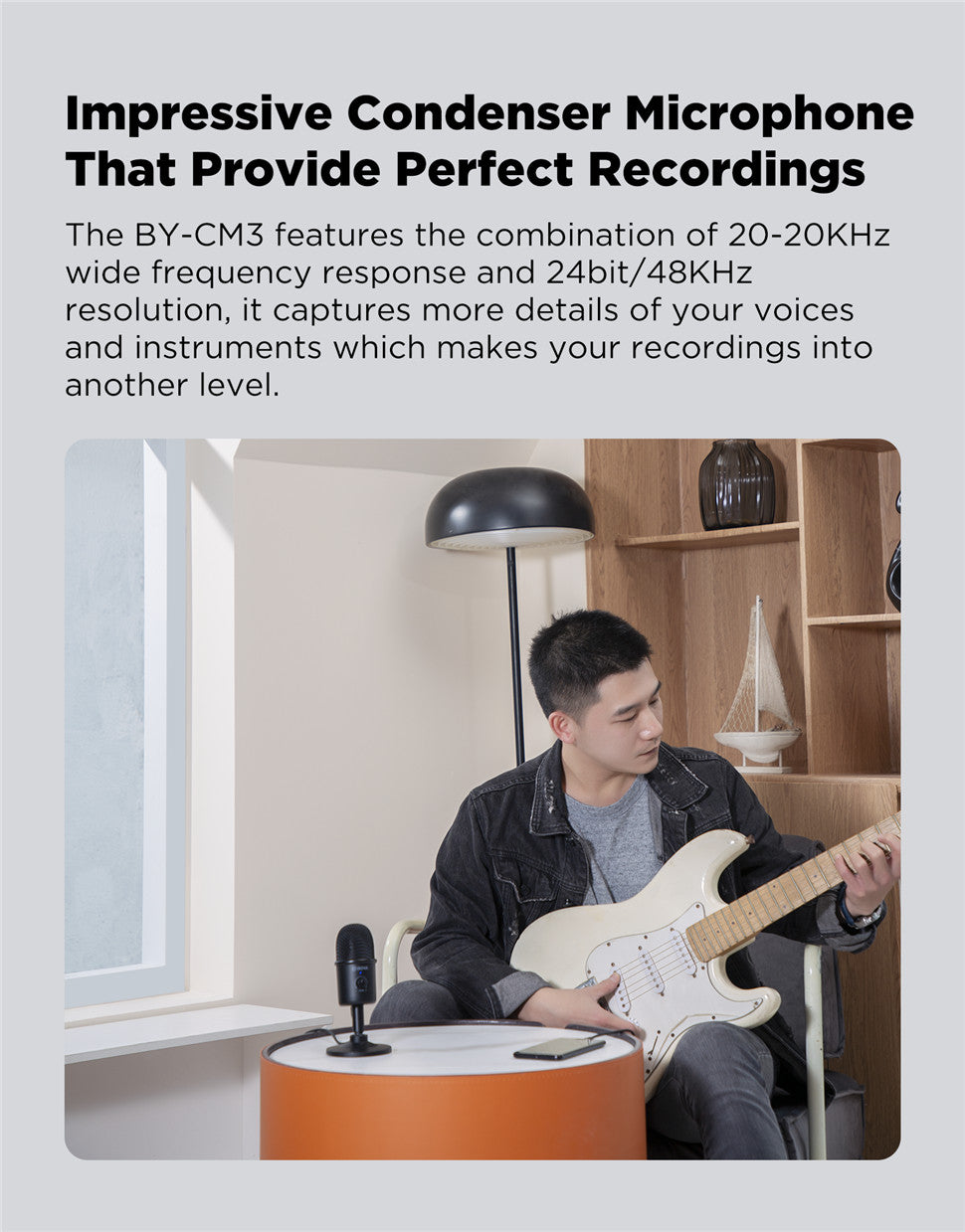 BOYA BY-CM3 USB Desktop Condenser Microphone