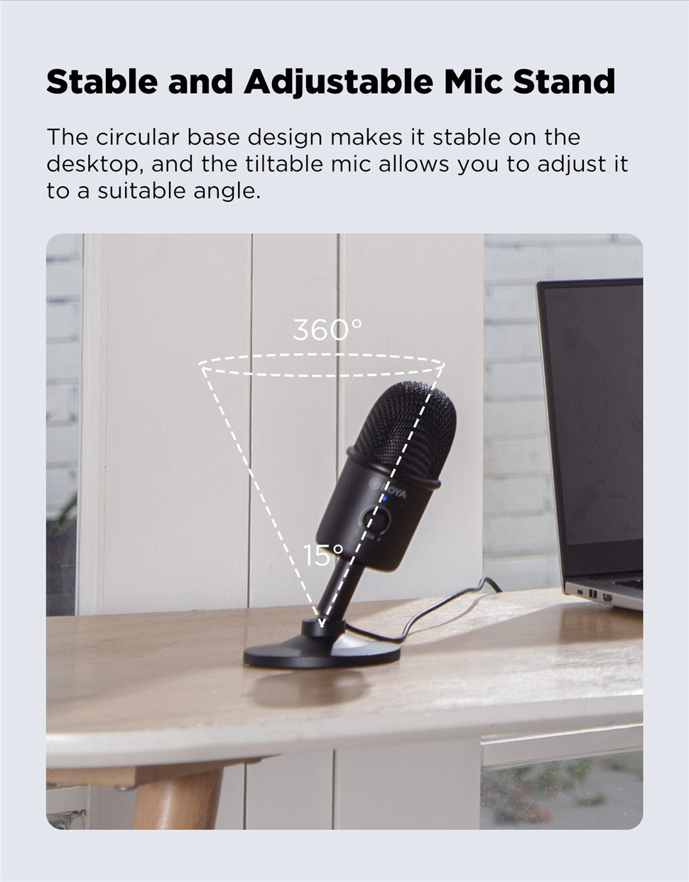 BOYA BY-CM3 USB Desktop Condenser Microphone