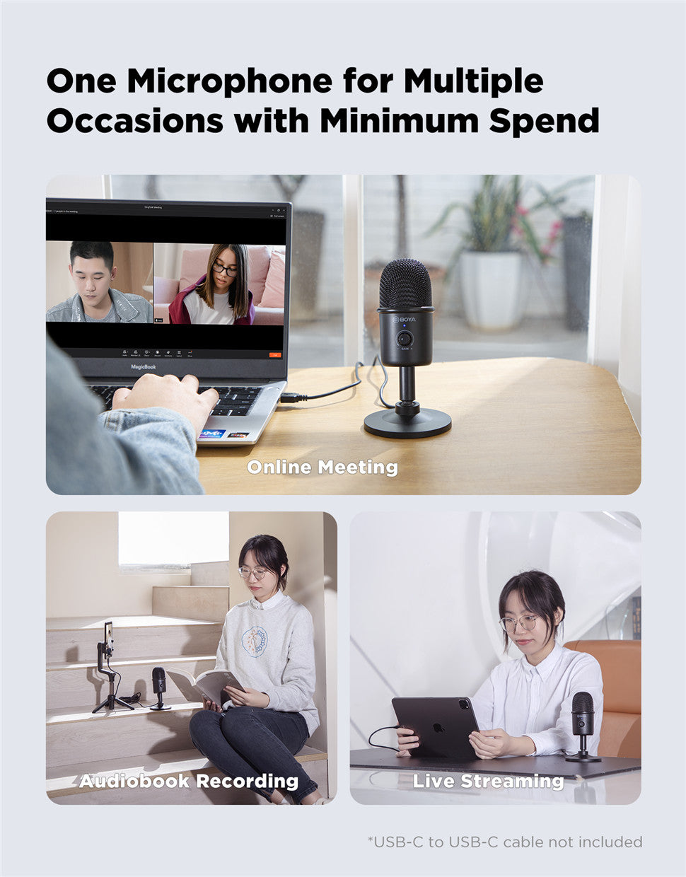 BOYA BY-CM3 USB Desktop Condenser Microphone