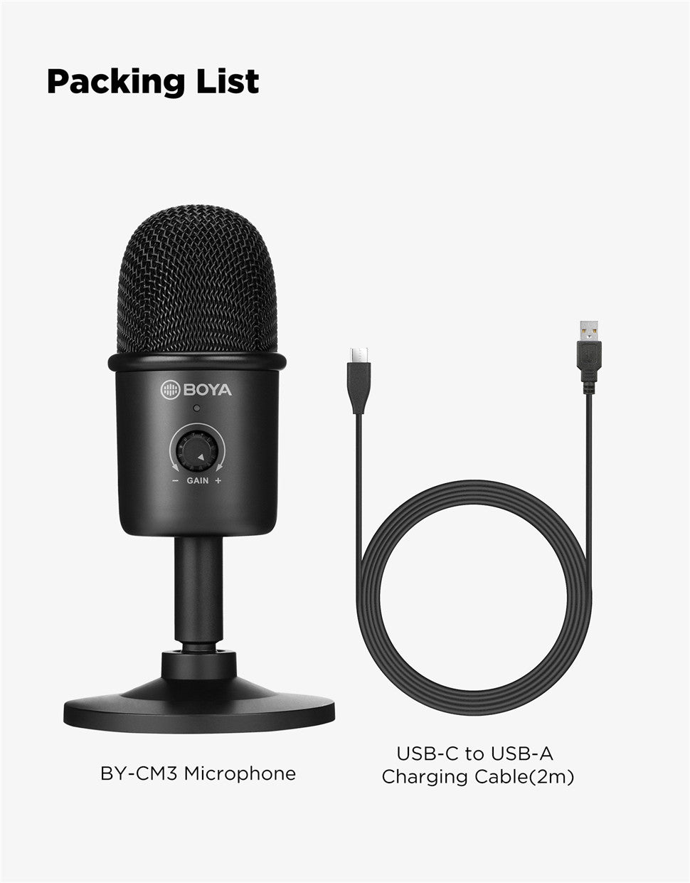 BOYA BY-CM3 USB Desktop Condenser Microphone